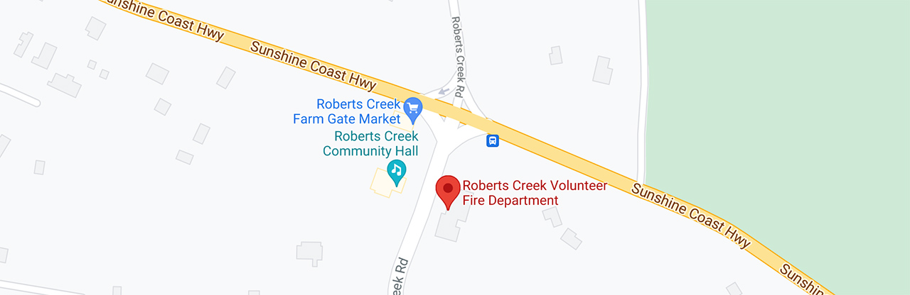 Map location of Roberts Creek Volunteer Fire Department
